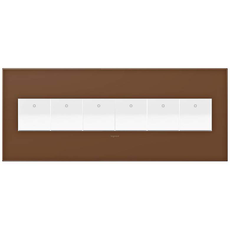Image 1 adorne Cappuccino 6-Gang Wall Plate w/ 6 Switches