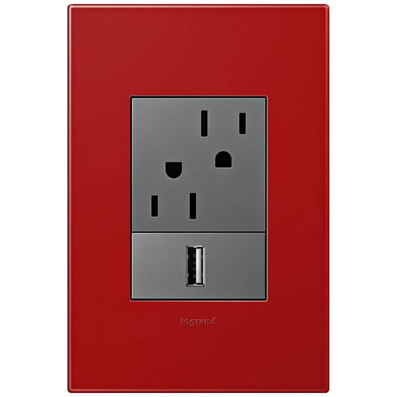 Image 1 adorne Cherry 1-Gang+ Wall Plate w/ Outlets