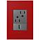 adorne Cherry 1-Gang+ Wall Plate w/ Outlets
