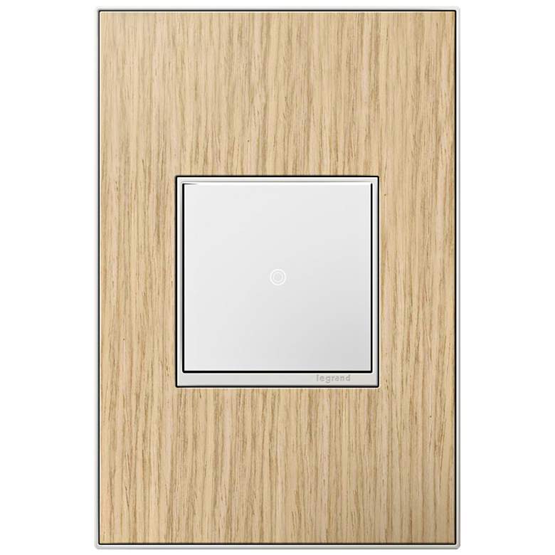 Image 1 adorne French Oak 1-Gang Real Metal Wall Plate w/ Switch