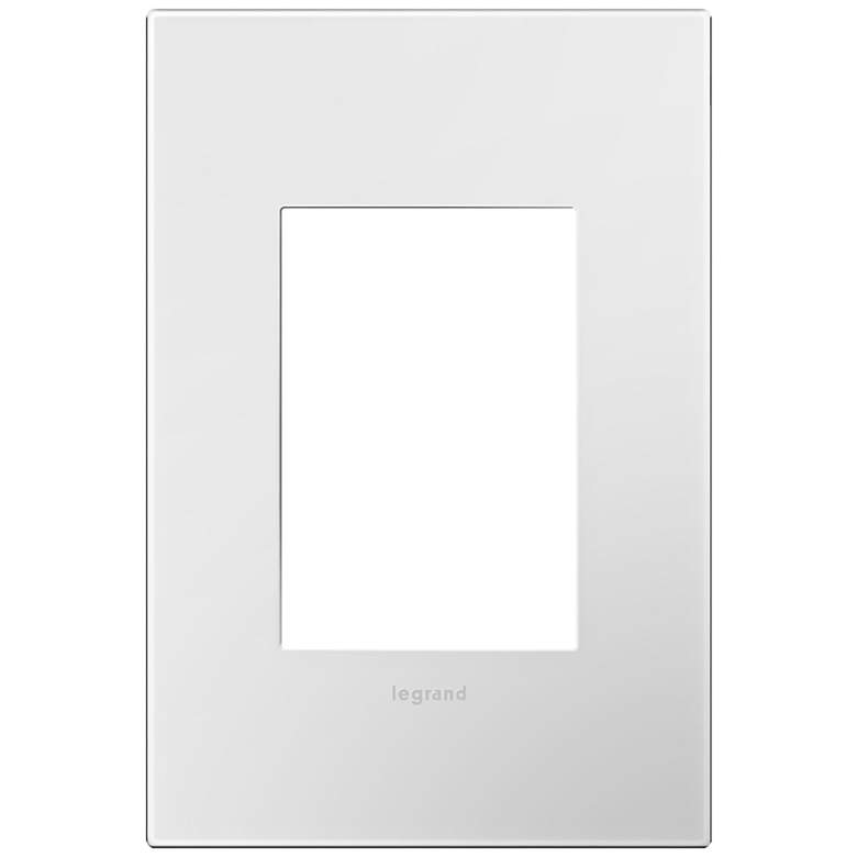 Image 1 adorne® Gloss White 1-Gang 3-Module Snap-On Wall Plate