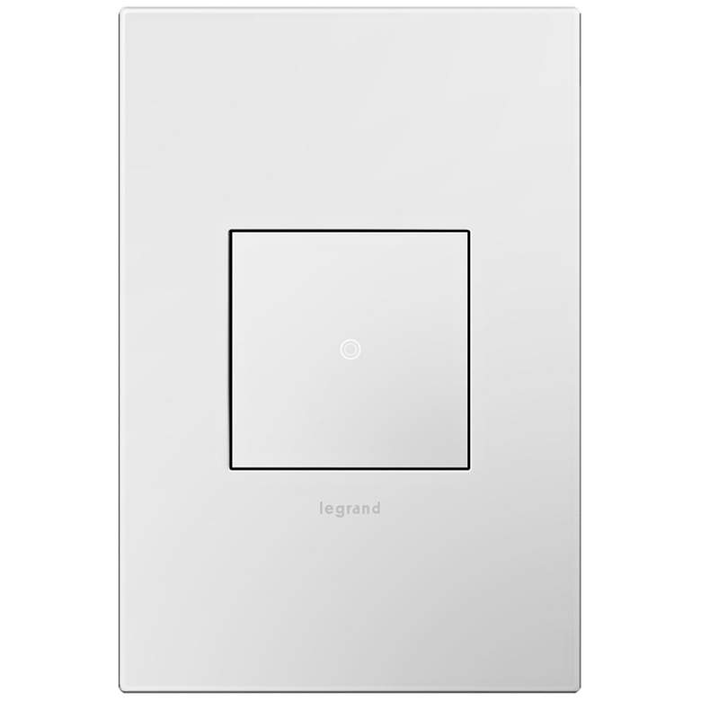 Image 1 adorne Gloss White 1-Gang Wall Plate with sofTap Switch