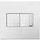 adorne Gloss White 2-Gang Wall Plate with Switch and Dimmer