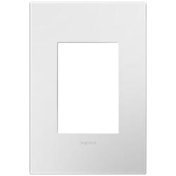 adorne Gloss White-on-White 1-Gang 3-Module Wall Plate