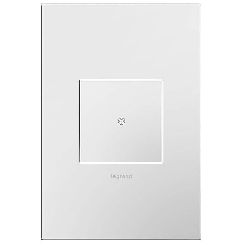 Image 1 adorne Gloss White-on-White 1-Gang Wall Plate w/ Switch