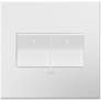 adorne Gloss White-on-White 2-Gang Wall Plate w/ 2 Switches
