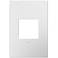 adorne Gloss White-on-White w/ White Back 1-Gang Wall Plate