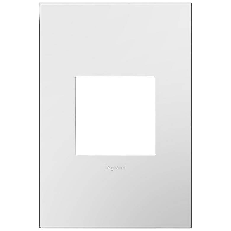 Image 1 adorne Gloss White-on-White w/ White Back 1-Gang Wall Plate