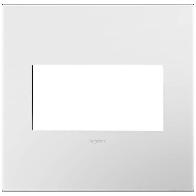 Image 1 adorne Gloss White-on-White w/ White Back 2-Gang Wall Plate