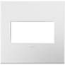 adorne Gloss White-on-White w/ White Back 2-Gang Wall Plate
