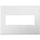 adorne Gloss White-on-White w/ White Back 3-Gang Wall Plate