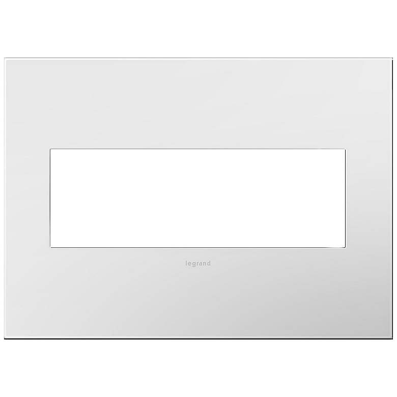 Image 1 adorne Gloss White-on-White w/ White Back 3-Gang Wall Plate