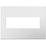 adorne Gloss White-on-White w/ White Back 3-Gang Wall Plate