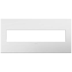 adorne Gloss White-on-White w/ White Back 5-Gang Wall Plate