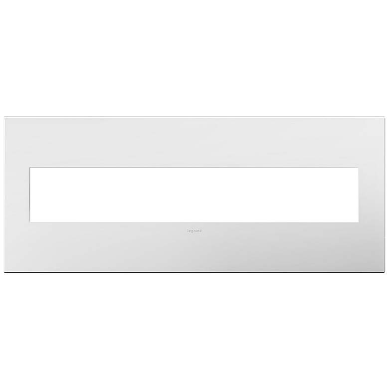 Image 1 adorne Gloss White-on-White w/ White Back 6-Gang Wall Plate