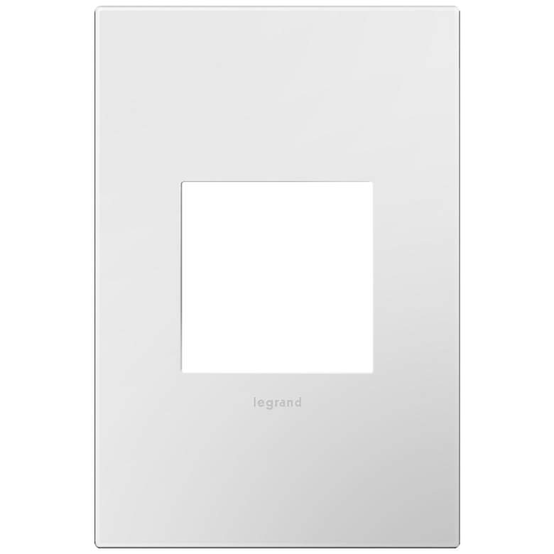 Image 1 adorne® Gloss White w/ Black Back 1-Gang Snap-On Wall Plate