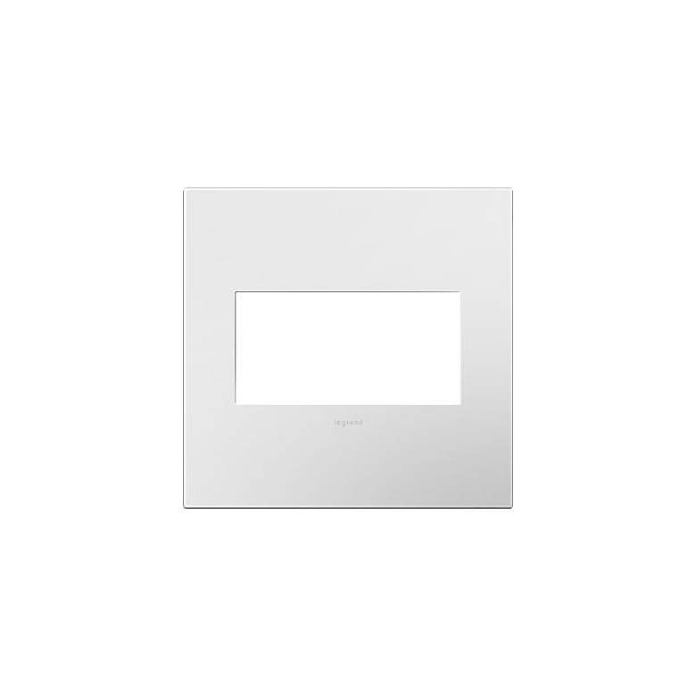 Image 1 adorne® Gloss White w/ Black Back 2-Gang Snap-On Wall Plate