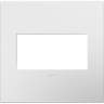 adorne® Gloss White w/ Black Back 2-Gang Snap-On Wall Plate