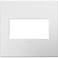 adorne® Gloss White w/ Black Back 2-Gang Snap-On Wall Plate