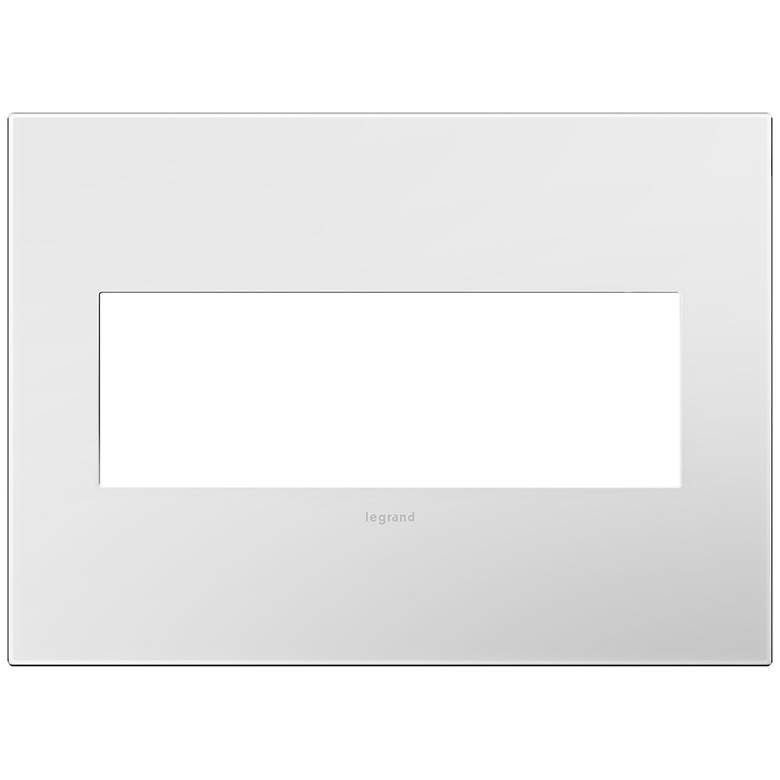 Image 1 adorne® Gloss White w/ Black Back 3-Gang Snap-On Wall Plate