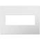 adorne® Gloss White w/ Black Back 3-Gang Snap-On Wall Plate