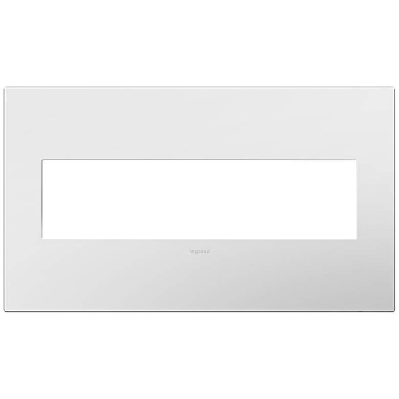 Image 1 adorne&#174; Gloss White w/ Black Back 4-Gang Snap-On Wall Plate