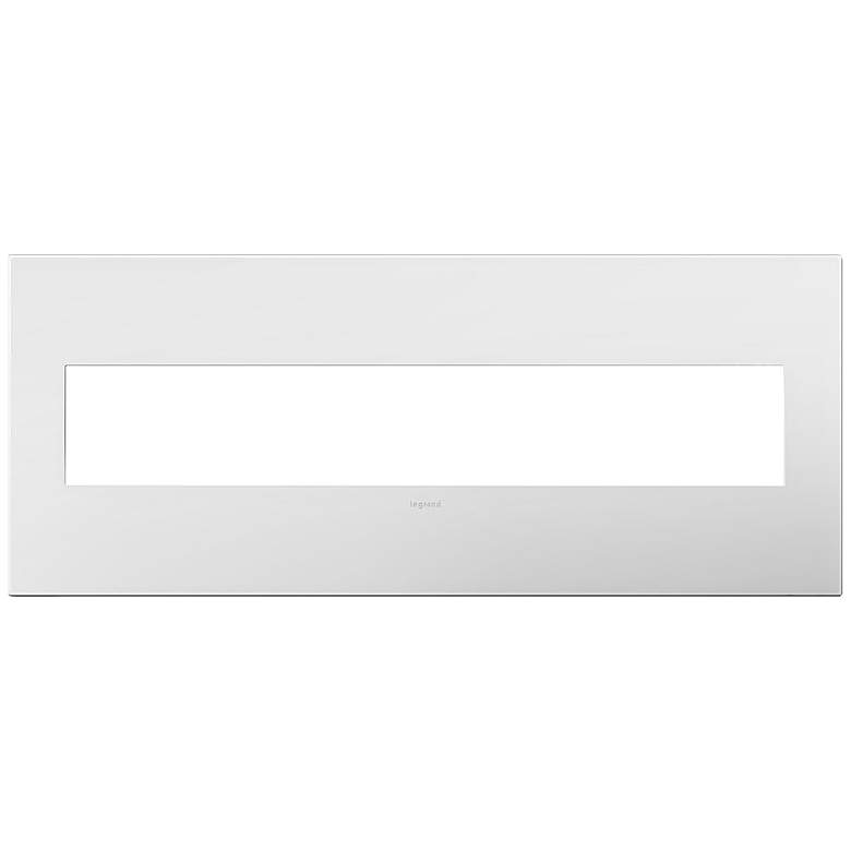 Image 1 adorne Gloss White with Black Back 6-Gang Wall Plate