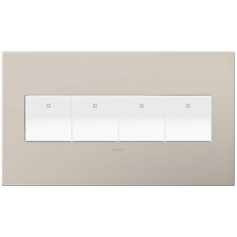 Image 1 adorne Greige 4-Gang Wall Plate w/ 4 Switches