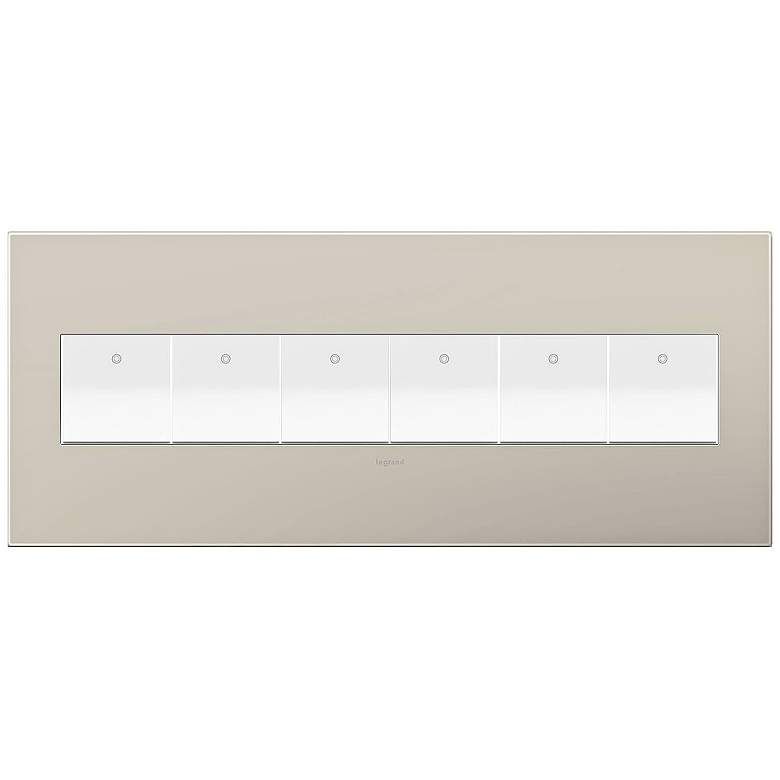 Image 1 adorne Greige 6-Gang Wall Plate w/ 6 Switches