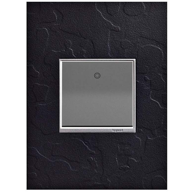 Image 1 adorne Hubbardton Forge Black 1-Gang Wall Plate w/ paddle Switch