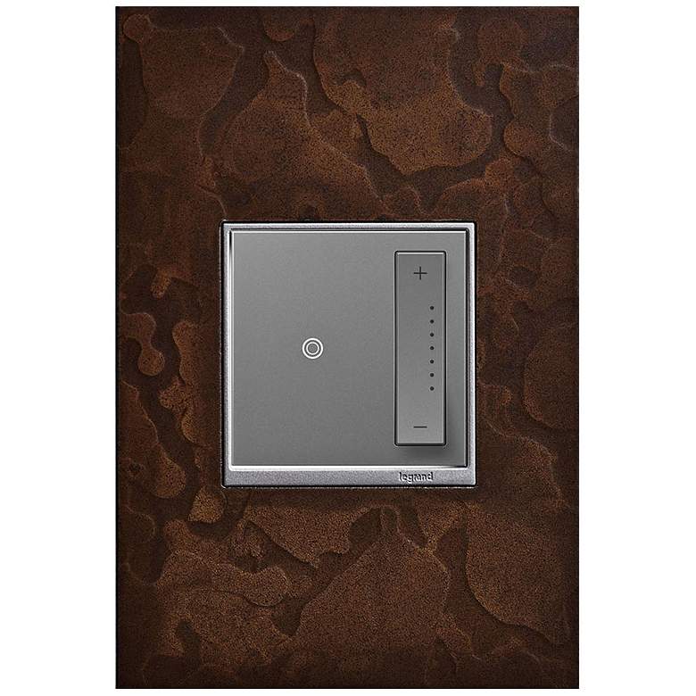 Image 1 adorne Hubbardton Forge Bronze 1-Gang Wall Plate w/ Dimmer