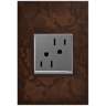 adorne Hubbardton Forge Bronze 1-Gang Wall Plate w/ Outlet