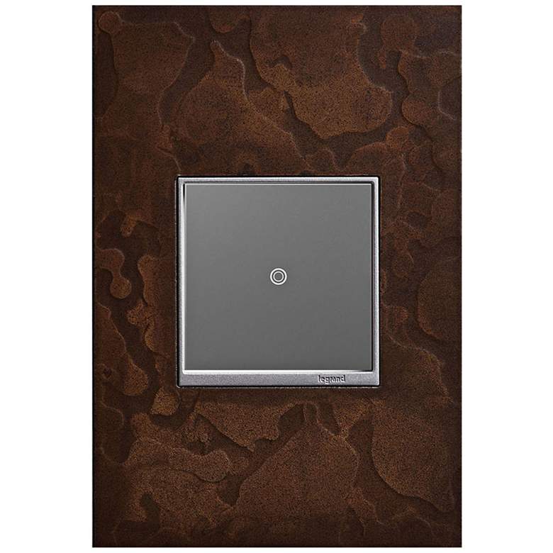 Image 1 adorne Hubbardton Forge Bronze 1-Gang Wall Plate w/ sofTap Switch