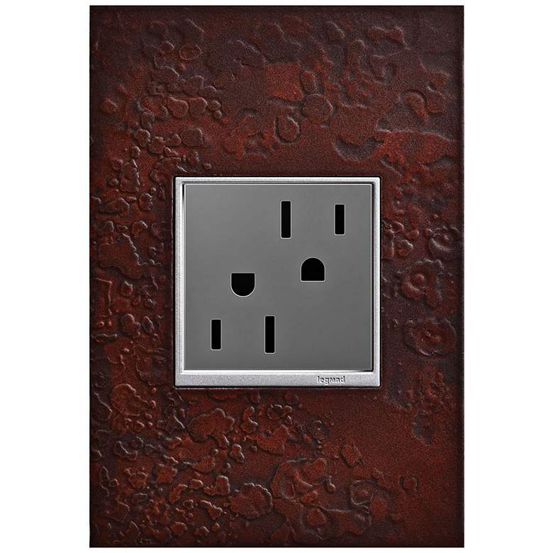 Image 1 adorne Hubbardton Forge Mahogany 1-Gang Wall Plate w/ Outlet