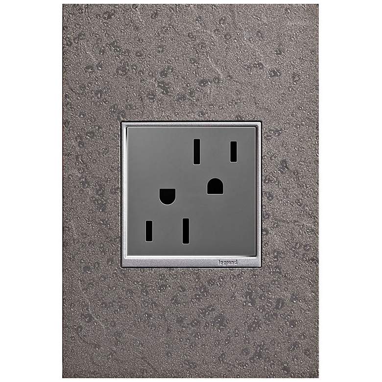 Image 1 adorne Hubbardton Forge Natural Iron 1-Gang Wall Plate w/ Outlet