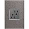 adorne Hubbardton Forge Natural Iron 1-Gang Wall Plate w/ Outlet