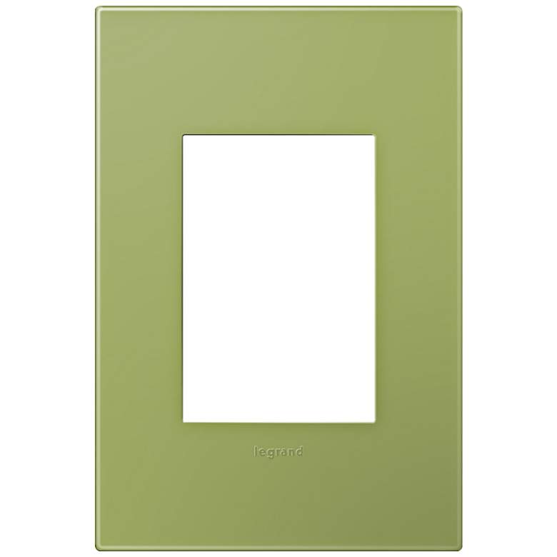 Image 1 adorne&#174; Lichen Green 1-Gang 3-Module Snap-On Wall Plate