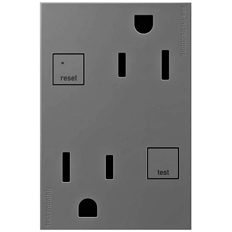 Image 1 adorne&#174; Magnesium 15A Tamper-Resist 3-Module GFCI Outlet