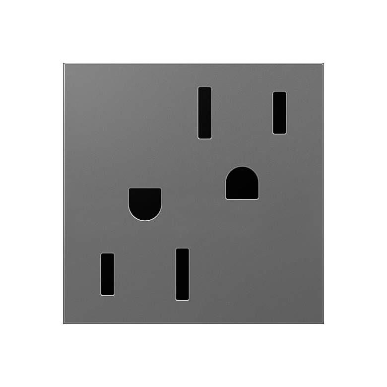 Image 1 adorne&#174; Magnesium 15A Tamper-Resistant Wall Outlet