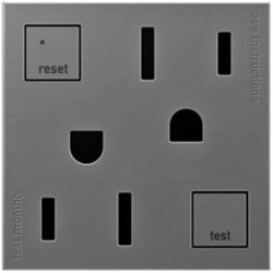 adorne&#174; Magnesium Tamper-Resistant 20A GFCI Wall Outlet