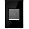adorne Mirror Black 1-Gang Real Metal Wall Plate with Switch