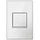 adorne Mirror White 1-Gang Real Metal Wall Plate with Switch