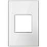 adorne&#174; Mirror White on White 1-Gang Metal Wall Plate