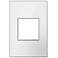 adorne® Mirror White on White 1-Gang Metal Wall Plate