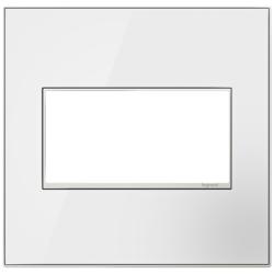 adorne&#174; Mirror White on White 2-Gang Metal Wall Plate