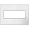 adorne® Mirror White on White 3-Gang Metal Wall Plate