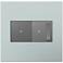 adorne Pale Blue 2-Gang Wall Plate w/ Switch and Dimmer