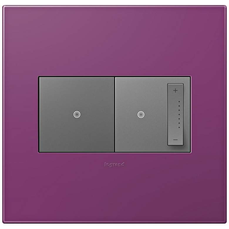 Image 1 adorne Plum 2-Gang Wall Plate w/ Switch and Dimmer