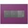adorne Plum 3-Gang Wall Plate w/ 2 Switches and Dimmer
