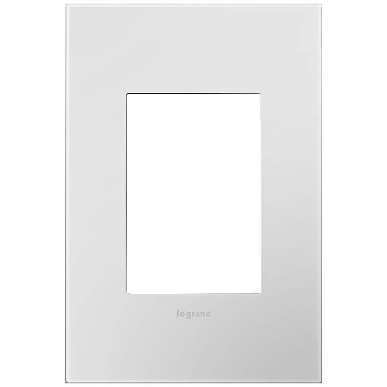 Image 1 adorne® Powder White 1-Gang 3-Module Snap-On Wall Plate